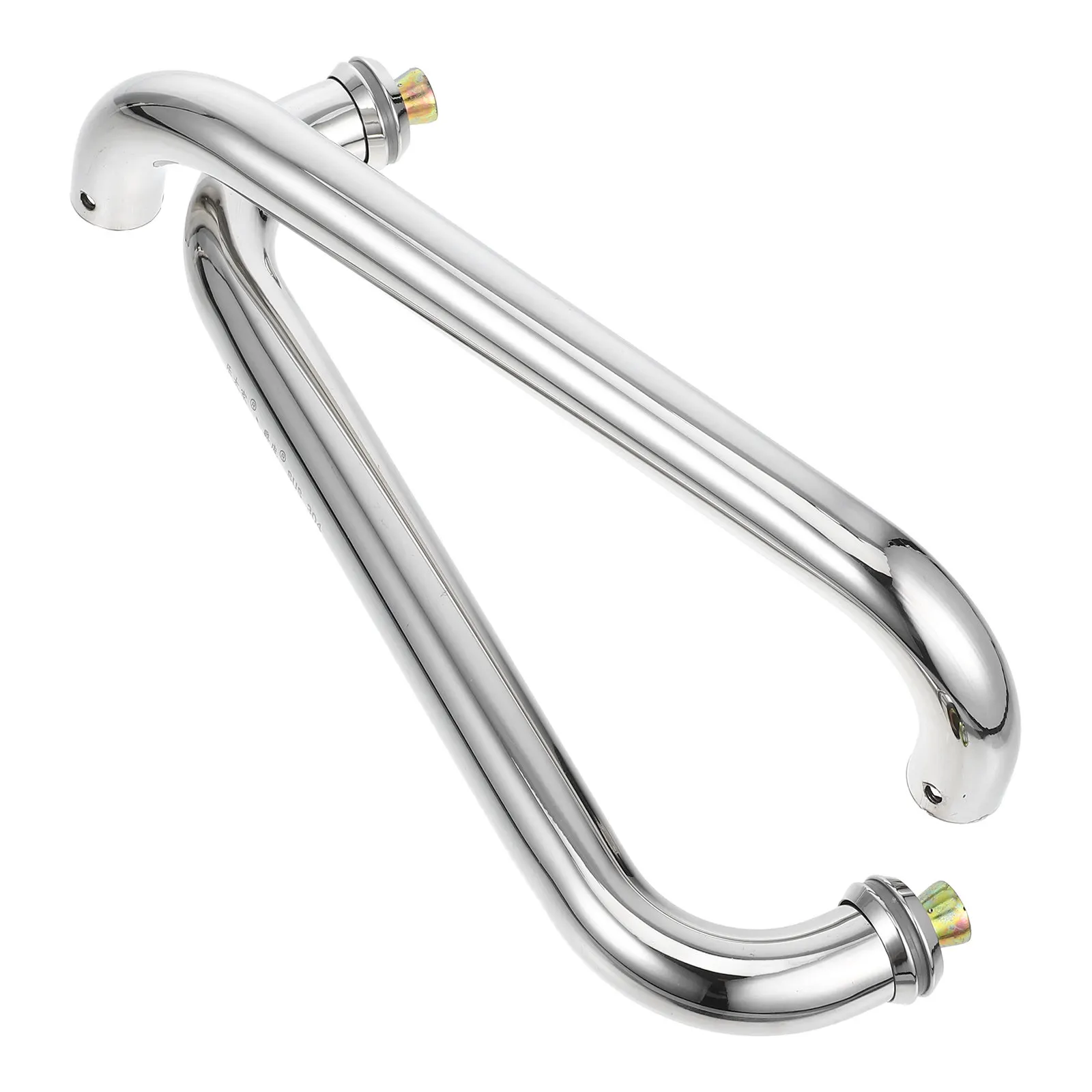 

Stainless Steel L-Shaped Glass Door Handle Back to Back Push Pull Shower Bathroom Sliding Door Pull Knob Hardware