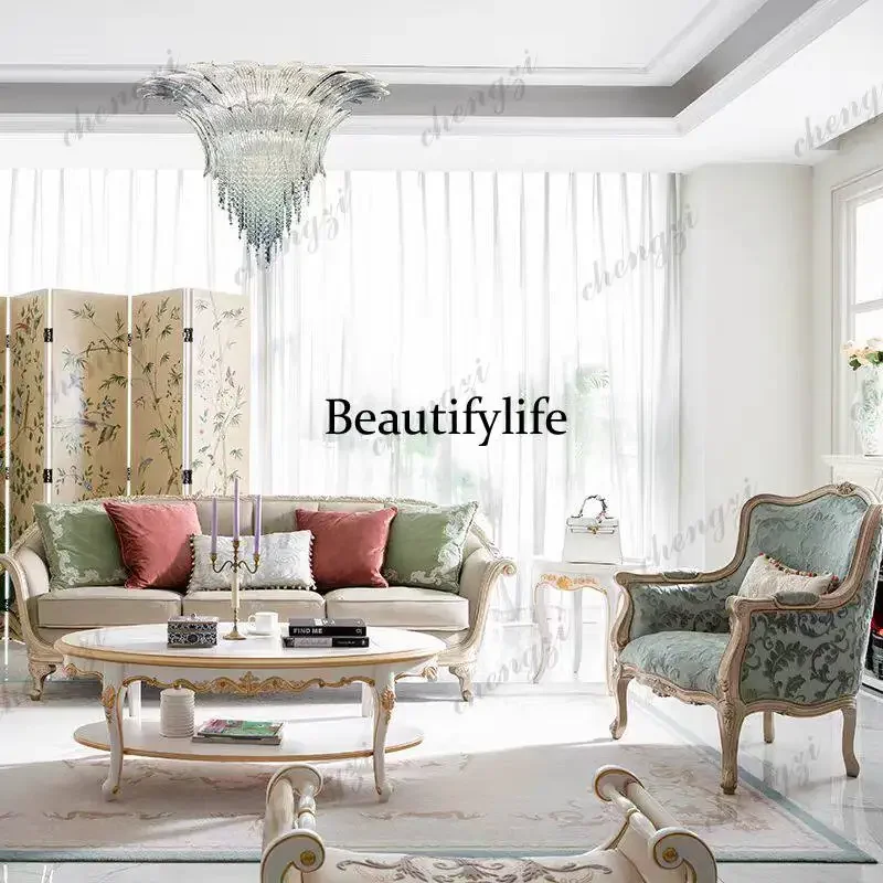 Beautiful  French Luxury Back Support Pillow Chairs Living Room Ergonomic Vintage Aesthetic Chair Balcony Home Solid Wood Furnit