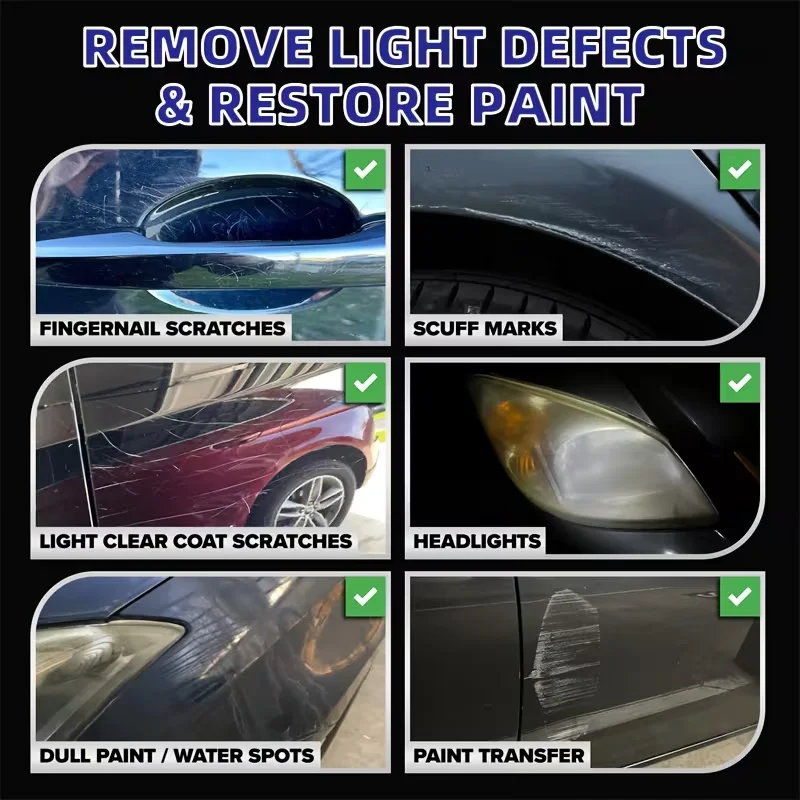 Restaurador de tinta para carro, repara facilmente arranhões, fosco ou outras imperfeições, melhora o brilho da pintura, restaura a beleza da aparência. Sc