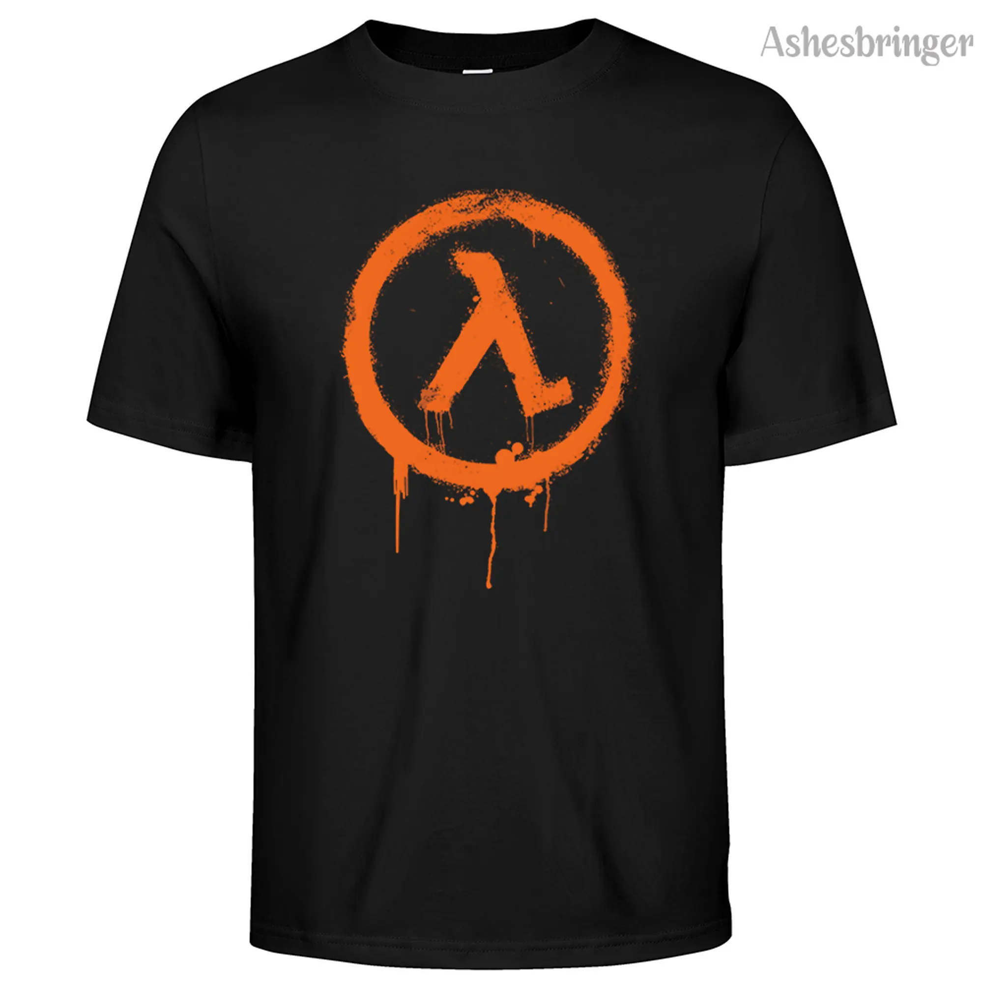 

Мужская хлопковая футболка с круглым вырезом и графическим принтом Half Life, уличные топы в повседневном стиле для мужчин и женщин