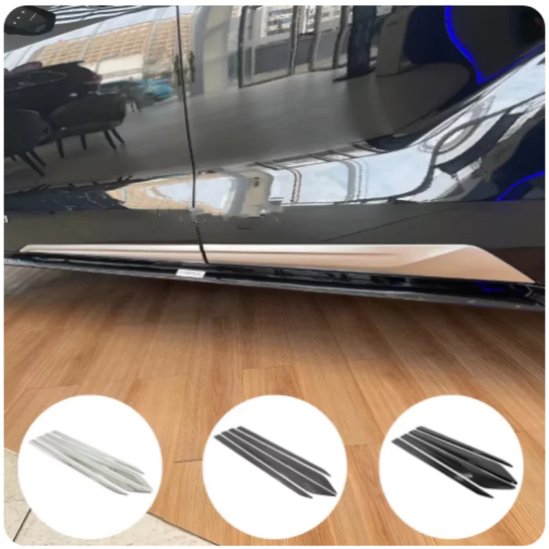 

Car Moulding Accessories For Toyota Sienna 2021 2022 2023 ABS Chrome black Carbon Door Side Body Molding Cover Kit Trim 4PCS