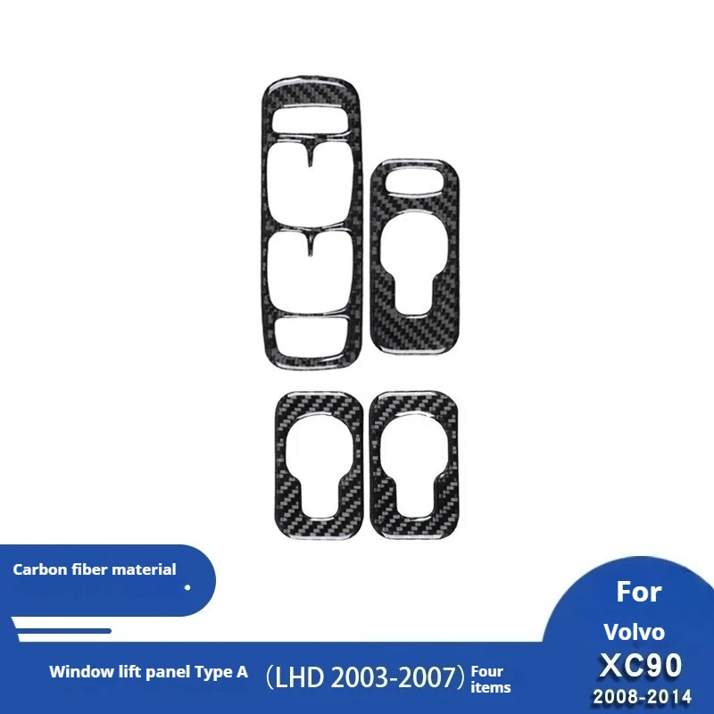 

For Volvo 08-14 XC90 Window Lift Panel Decorative Sticker Car Interior Modification Accessories