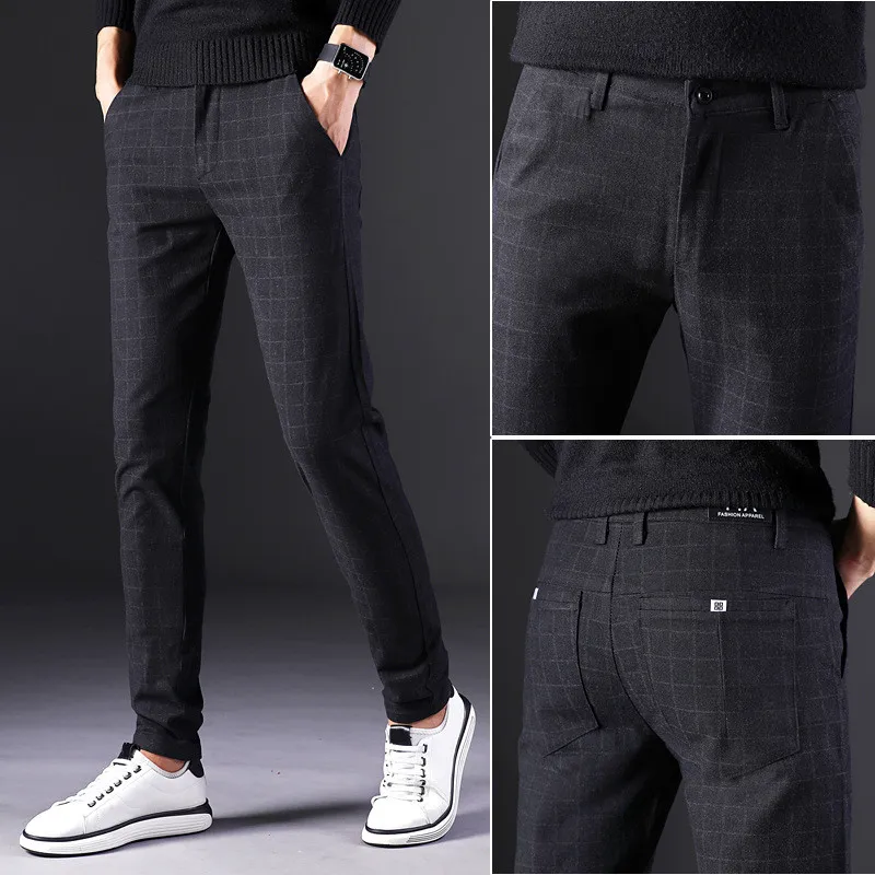 

MRMT 2024 Brand Spring and Summer Men's Trousers Casual Thin Straight Pants for Male Stretch Small Feet Trouser