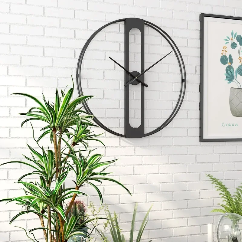 Nordic Wall Clocks Personality Silent Elegant Wall Watch Large Simple Metal Clock for Home