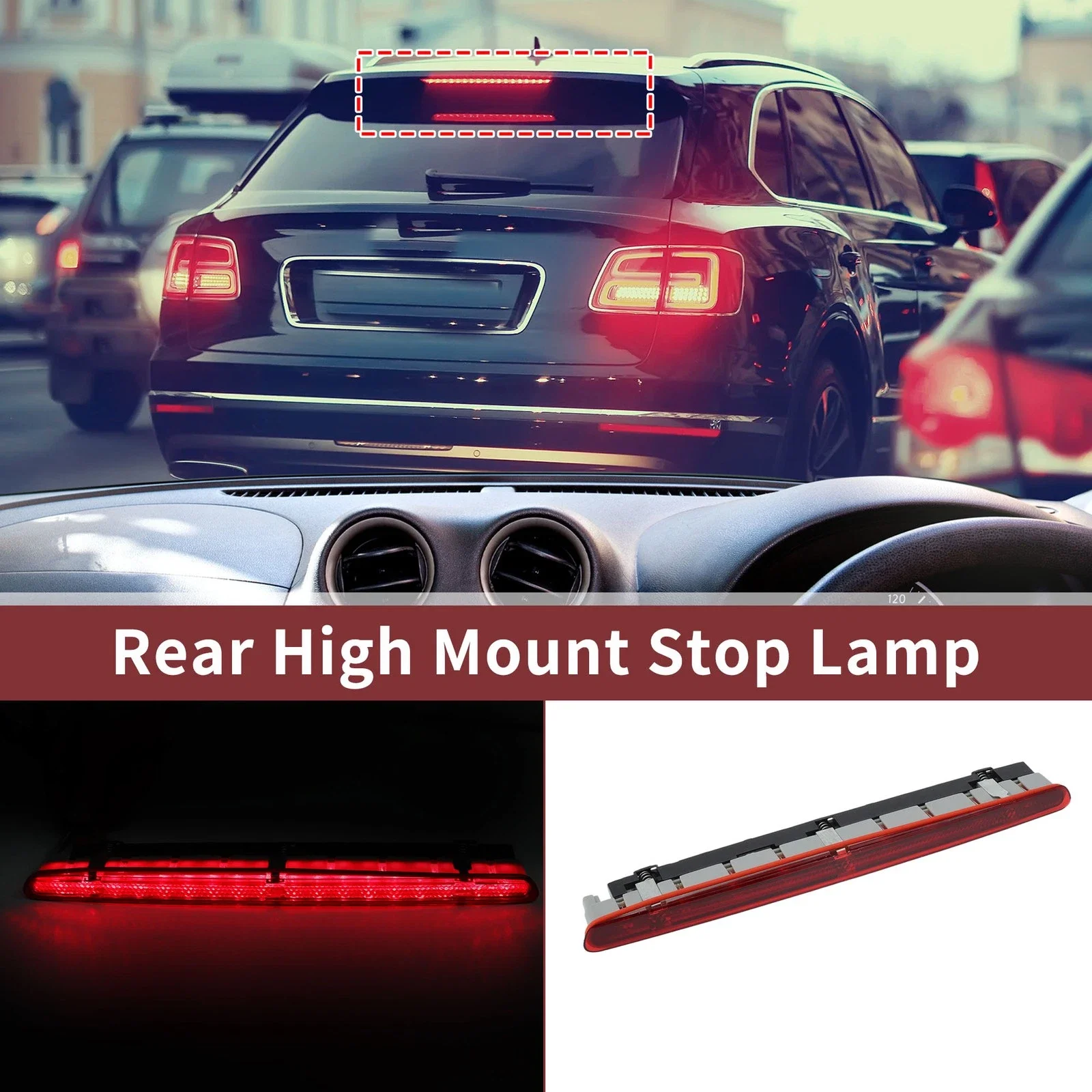 

For Audi RS3 A3 S3 3 Door Hatchback 04-12 Third Tail Stop Signal Lamp LED High Level 3rd Brake Light Car Accessories 8P3945097