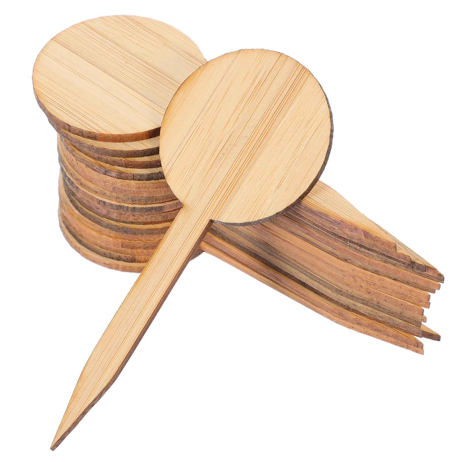 20Pcs Reusable Bamboo Plant Labels T Shape Garden for Seedling Tracking Weather Resistant Landscape Mini Plaque