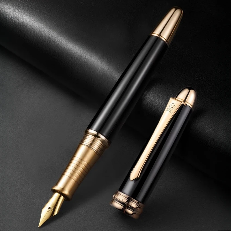 

France Montagut Torpedo Model Metal Fountain Pen F Bent 0.5MM 1.0MM Nib Business Men's High-end Office Adult Writing Practice