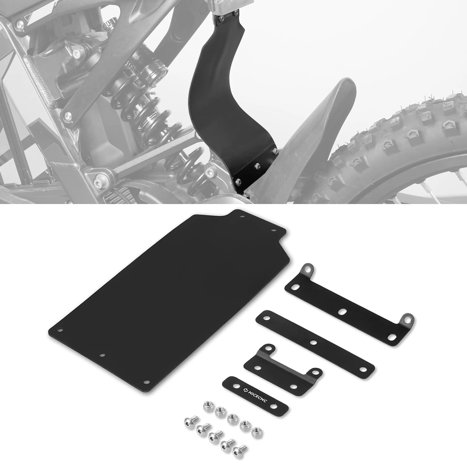 

NICECNC For Surron Light Bee X Rear Shock Fender Mud Protector For Sur-Ron Light Bee S L1E Segway X160 X260 Electric Dirt Bike
