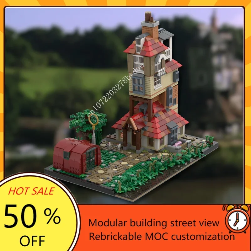 

1990 шт., модульная пейзажная головоломка Burrow MOC-75980, креативная головоломка с видом на улицу, образовательная сборная модель, игрушка в подарок