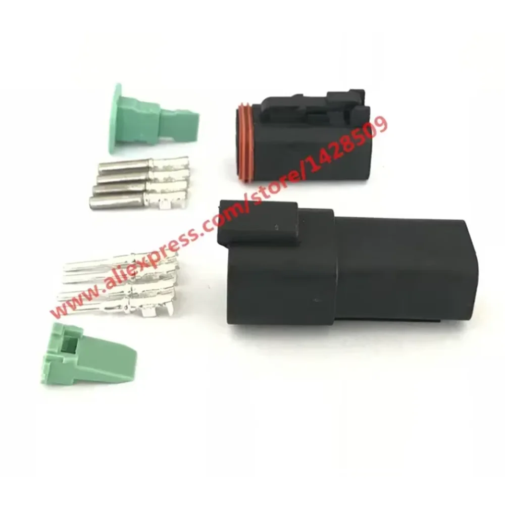 1 Pcs 4 Way DT06-4S DT04-4P Black DT Waterproof Electrical Connector Female Male Automotive Plug For Deutsch