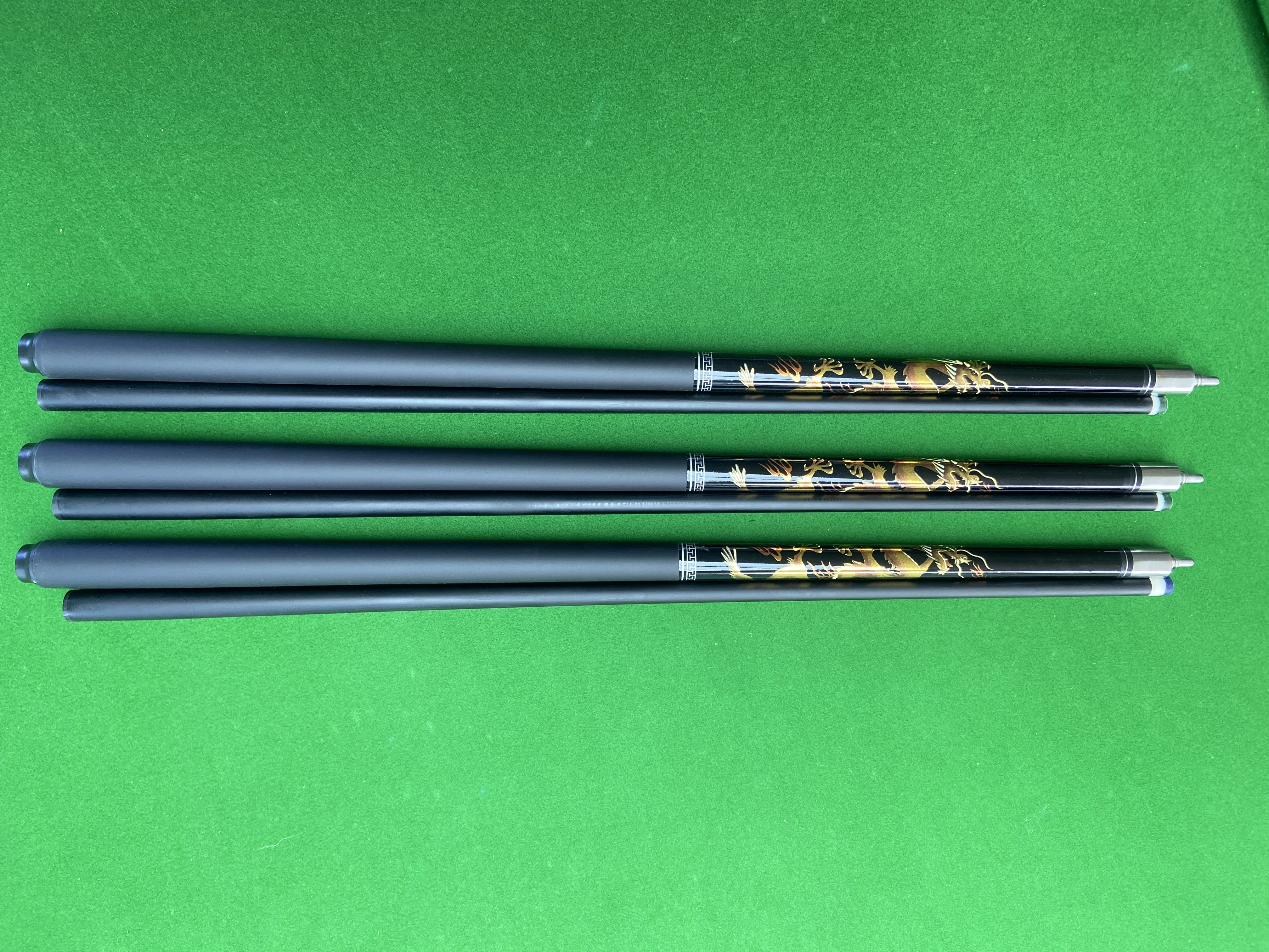 Professionele 9 Ball en Carom Biljart Carbon Fiber Pool Cue met 12,5mm Tip en Dragon Element Design