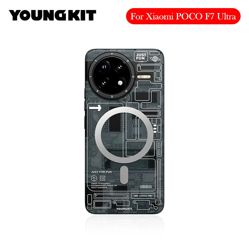 

Магнитный чехол YOUNGKIT для Xiaomi Poco F7 Ultra Micro, матовая задняя крышка