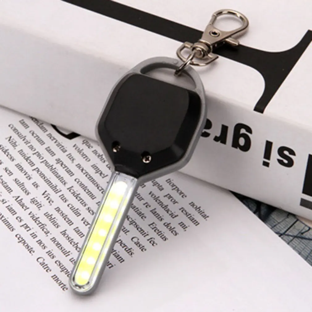 New COB LED Key Chain Flashlight Keychain Portable Keyring Light Flashlight Lamp Bag Emergency Camping Lamp Backpack Light