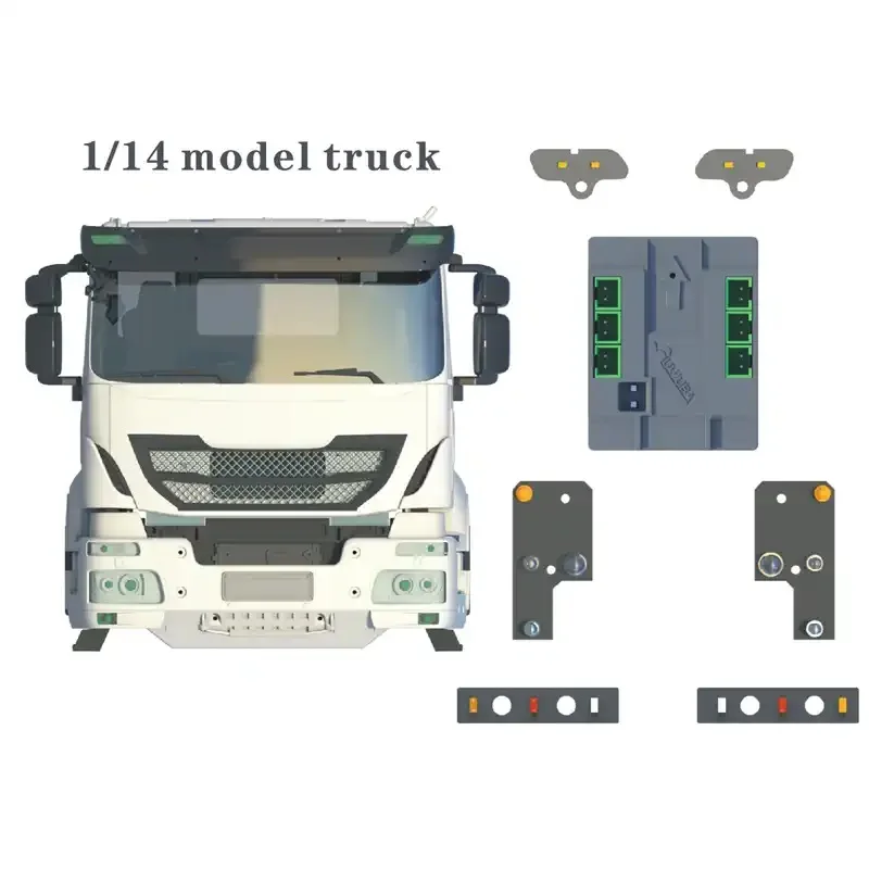 LED จําลองชุดโคมไฟควบคุมวัสดุคอมโพสิตสําหรับชิ้นส่วน DIY เฉพาะ Iveco 1/14