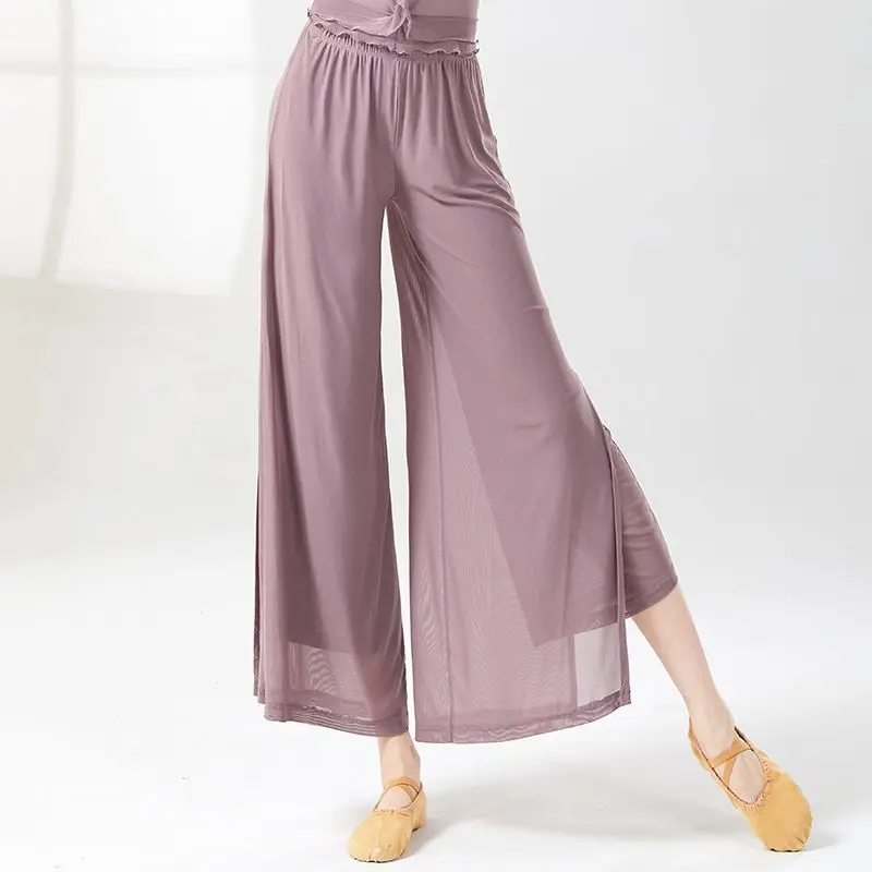 

Dancing Pants Summer Sports Fitness Dance Pants Double-layer High-waist Mesh Pants Chinese Style Women's Autumn Clothes New 2025