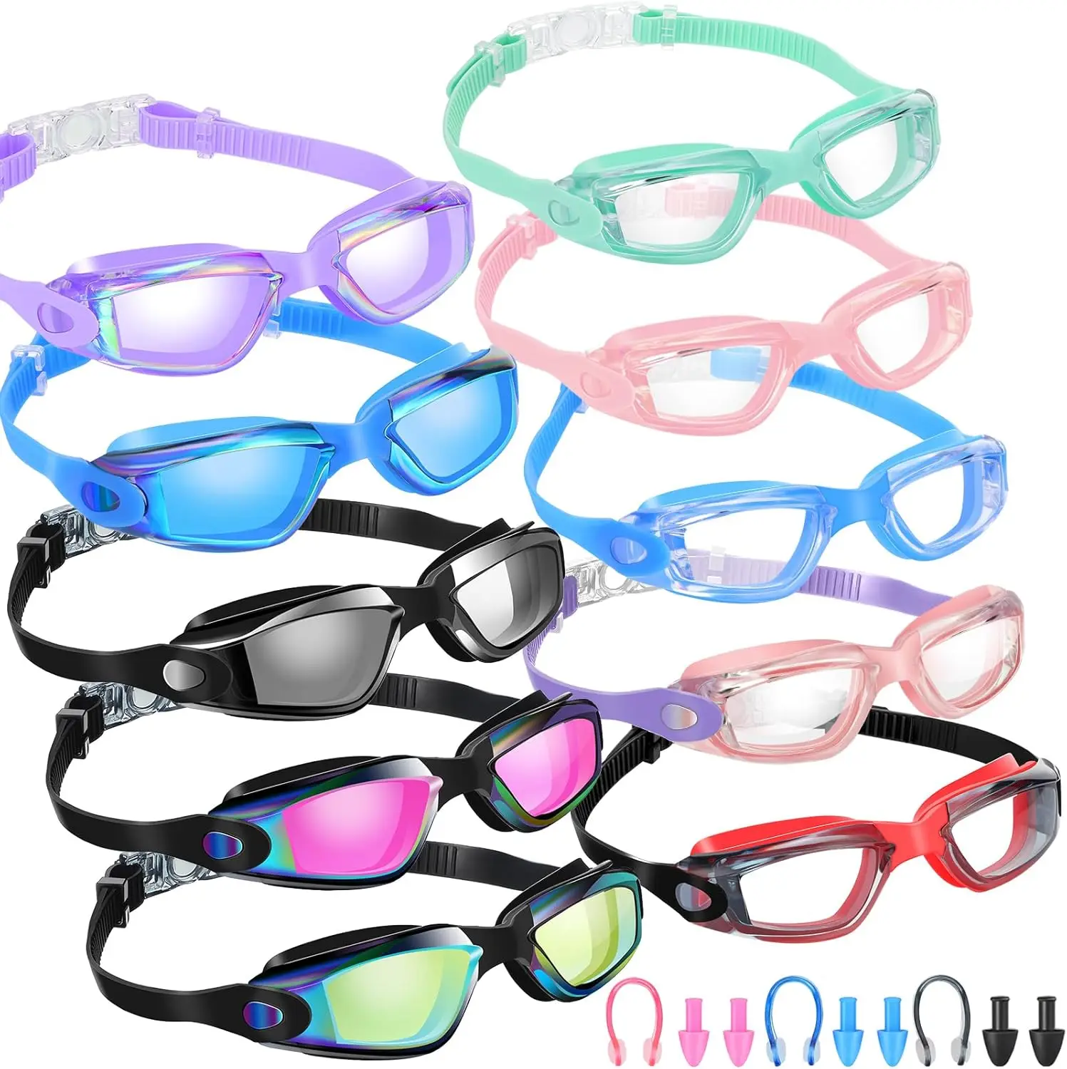 10 pairs of anti-fog swimming goggles anti-leakage water goggles for men women teenagers