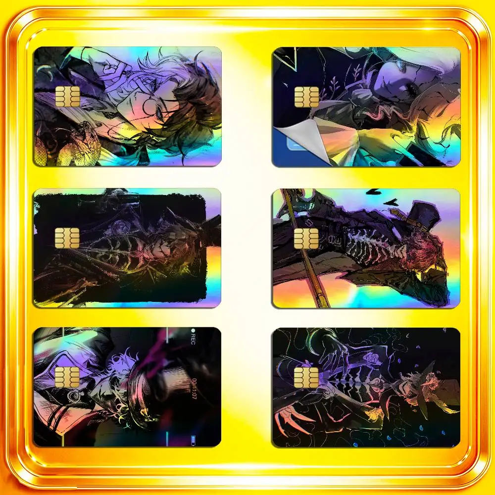 For Jack Joseph Identity V Credit Bank Sticker ID Access Card Cover Skin Rainbow Color Laser Stickers Film