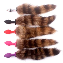 Sexy Toys Soft Wild Fox Tail Anal Plug Metal Sex Butt Plug Analplug Cosplay Adult Products Sex Toys For Woman Couples Men