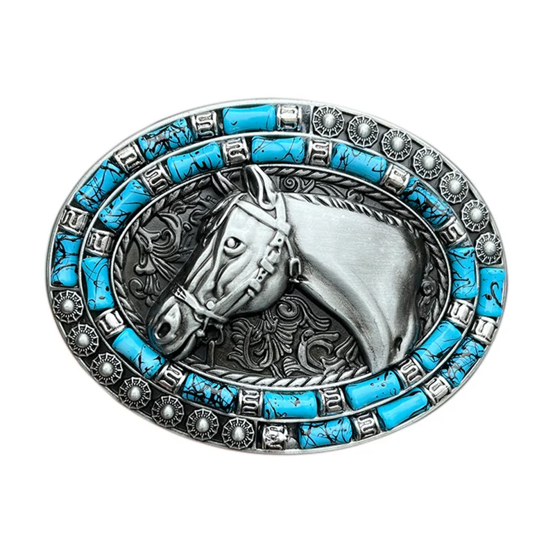 Horse head belt buckle Western style European and American