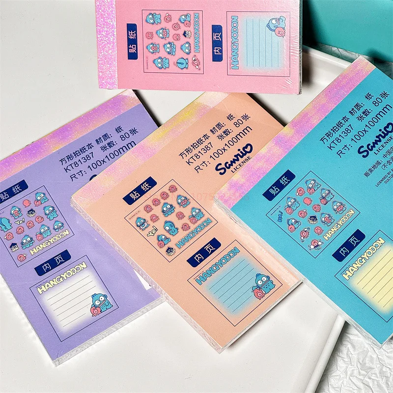 Imagem -05 - Sanrio Hangydon Memo Pad Dormitory Notebook Student Writing Pads Artigos de Papelaria Aleatória Peixe Feio Pcs