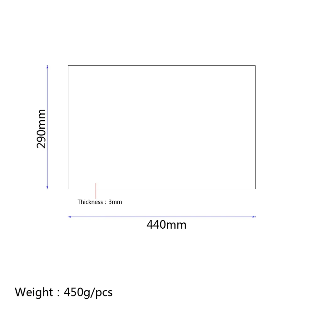 

44x29cm Acoustic Guitar Pickguard Sheet Self Adhesive Mirror Surface Scratch Protection DIY Blank Material