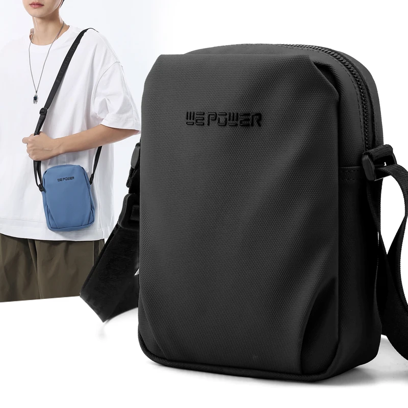 Messenger Sling Bags For Men Casual Oxford Small Zipper Crossbody Pouch Simple Mini Crossbody Phone Bag borsello uomo tracolla