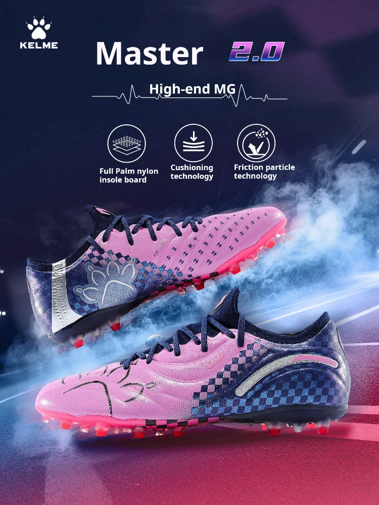 Kelme Mg Short Nail Professional Soccer Shoes Men's Indoor Anti Slip Football Shoes Shock-absorbing Training Football Boots