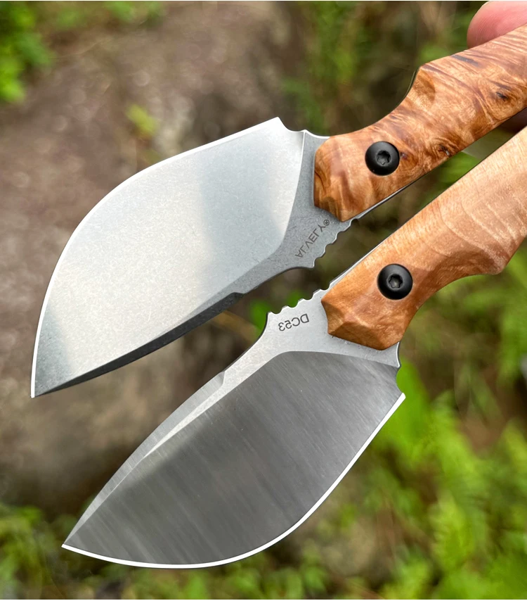 DC53 Feststehende Klinge Messer, Herren-Alltagsmesser (EDC), Outdoor-Camping- und Abenteuer-Messer, Auberginenförmiges Multitool – Detail 11