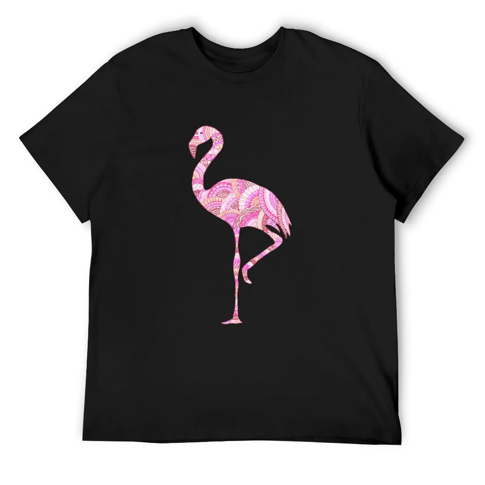 

Pretty Pink Flamingo Pattern Doodle T-Shirt