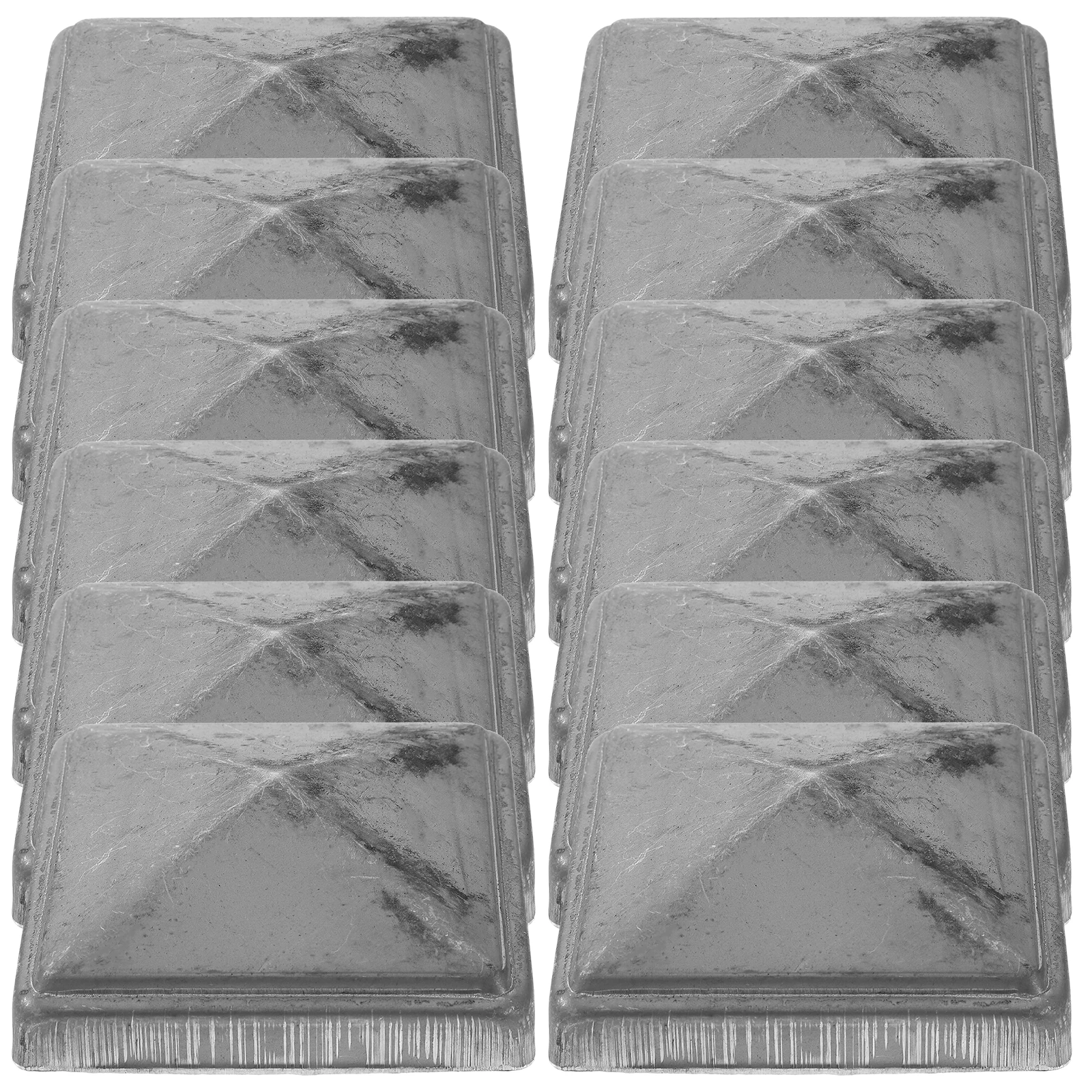 

12 Pcs Post Caps Pyramid Style Iron Caps For Fence Iron Cover 80x80 Square Pipe Top Plug Guardrail Accessories