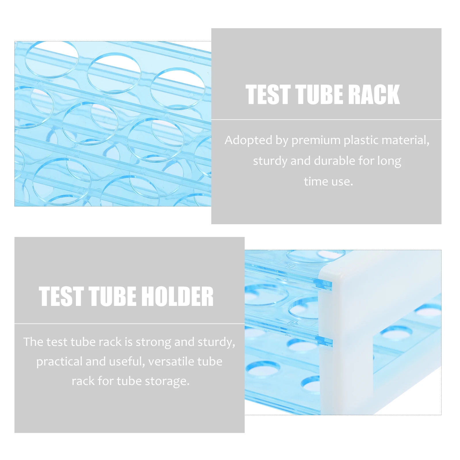 

2pcs Test Multipurpose Tube Holder Rack 18mm 40 18mm 50 Plastic Lab Accessories Multipurpose Holder St Storage