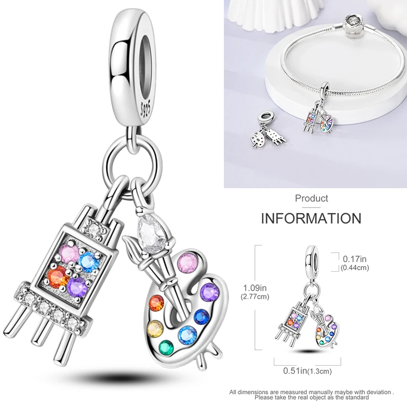 925 Sterling Silber Sport-Charm-Perlen Tennis-Schläger Boxhandschuhe Hantel Fitness DIY Armband Halskette Geschenk für Sportler – Detail 10
