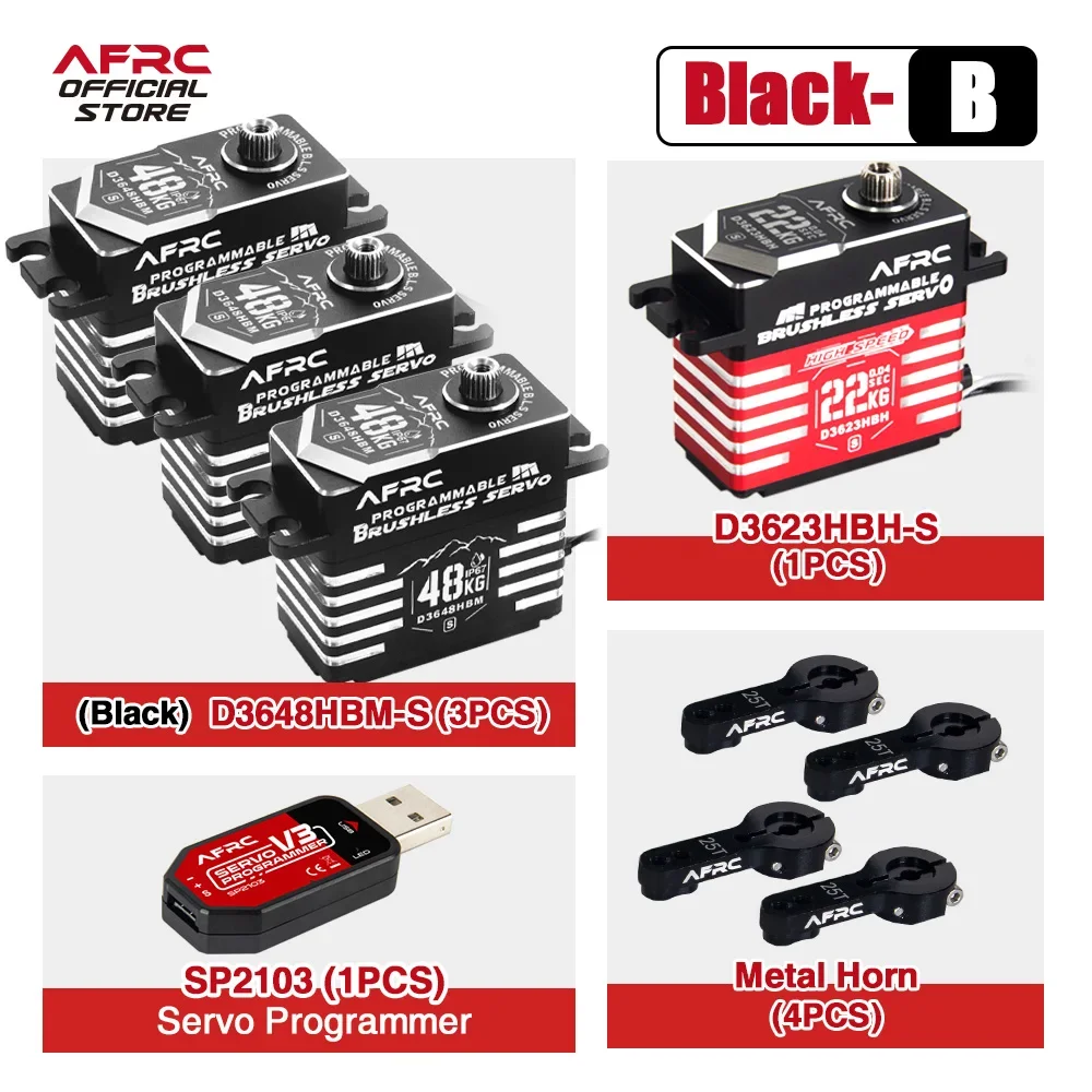 AFRC Professional Helicopter F3C Brushless Servo Kit For ALIGN 800 OXY5 MEG, SAB GOBLIN RAW, 500-900 Class Helicopters Upgrading