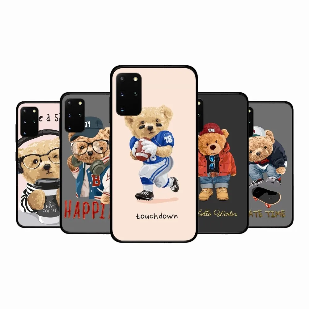 Cute BEAR Fashion Brand For Samsung S 9 10 20 21 22 23 30 23 24 plus lite Ultra FE S10lite Fundas