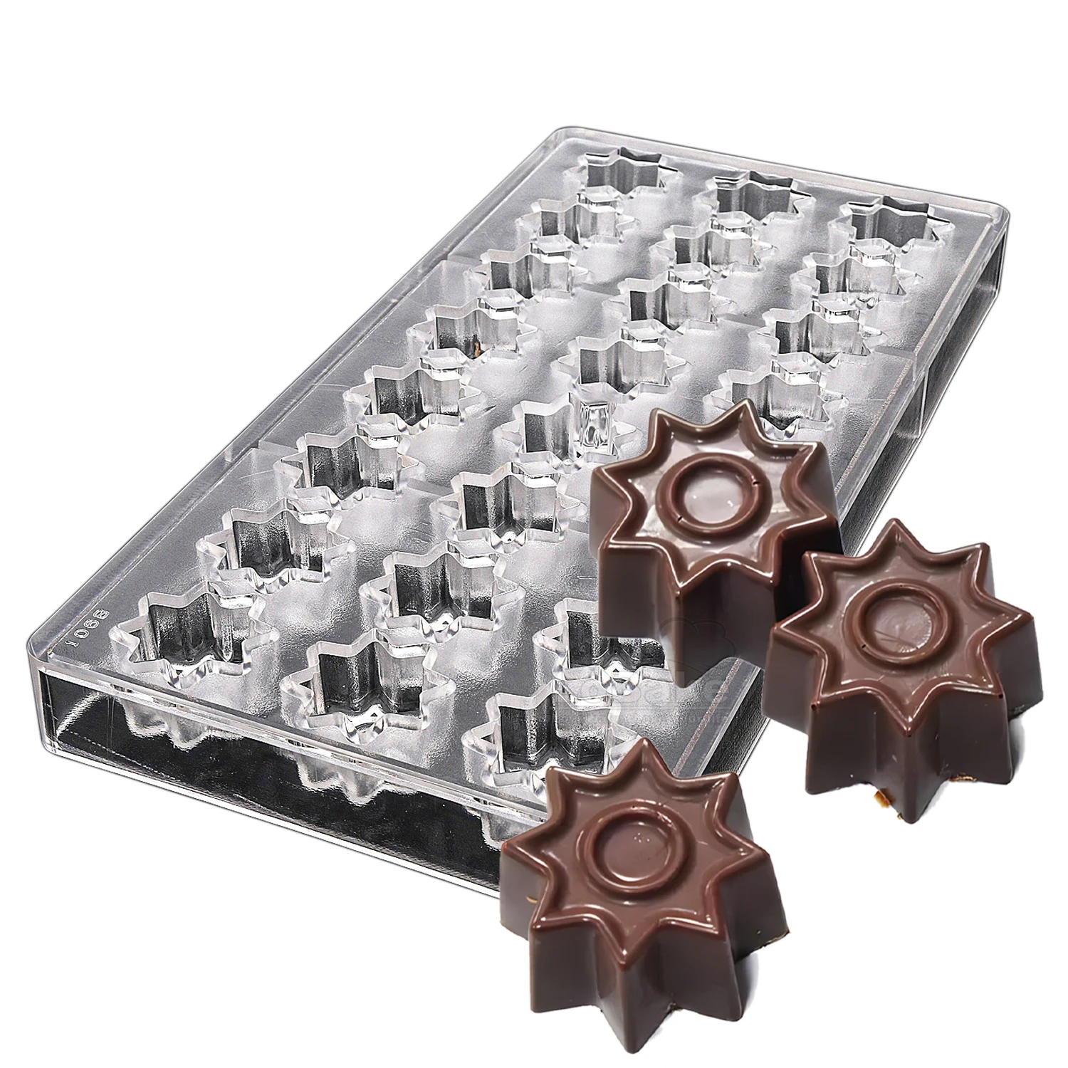 

24 Wells Octagon Star Shape Polycarbonate Chocolate Mold Candy Sugarcraft Making Ice Cube Maker DIY Baking Supplies