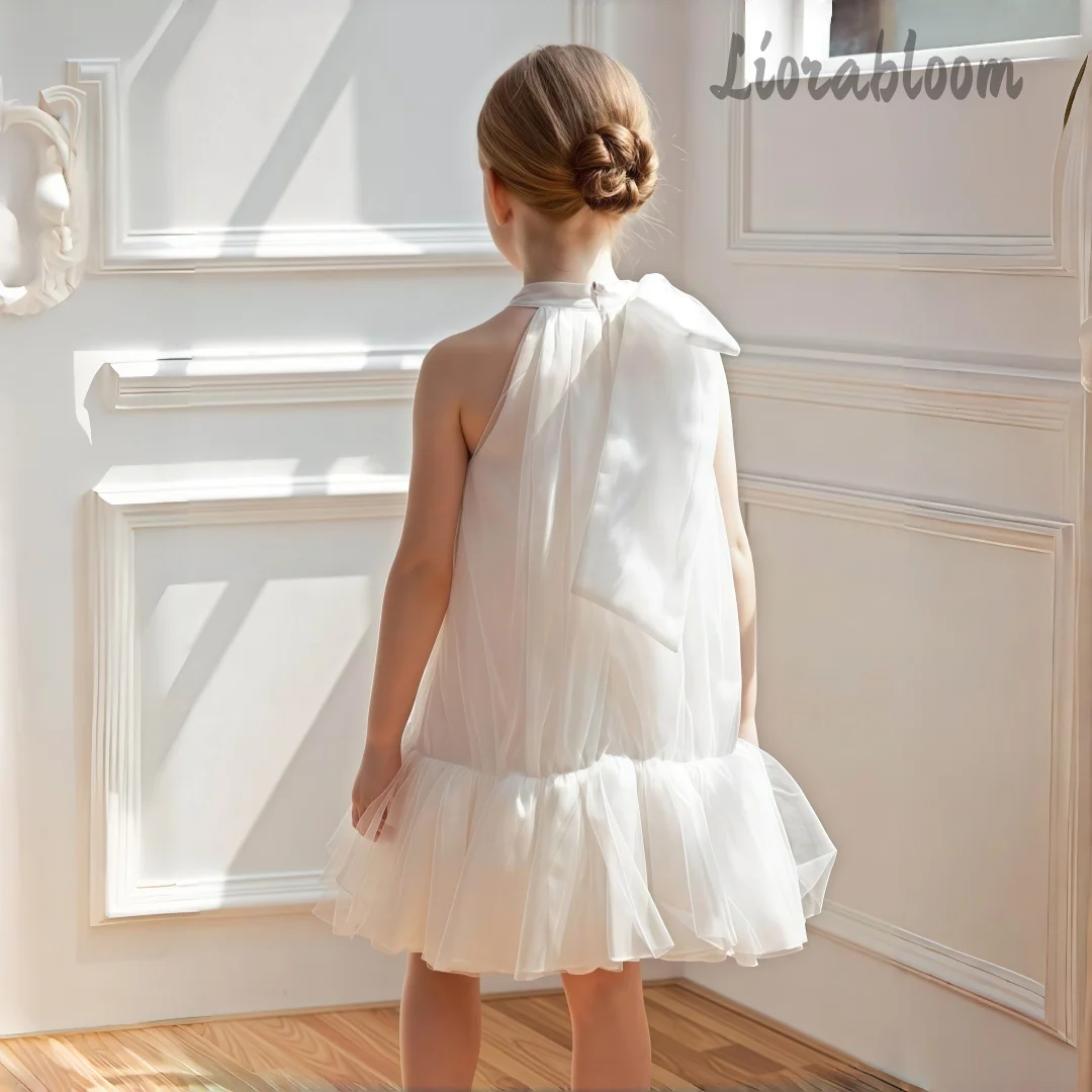 Abito da damigella d'onore con gonna tutù multicolore personalizzata per bambine, abito elegante da cerimonia, abito da festa di matrimonio da donna
