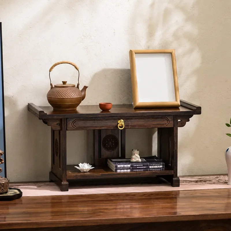Small Buddhist Altar Table New Chinese Style Incense Holder Household Buddha Statue Base Bodhisattva Platform Decorative