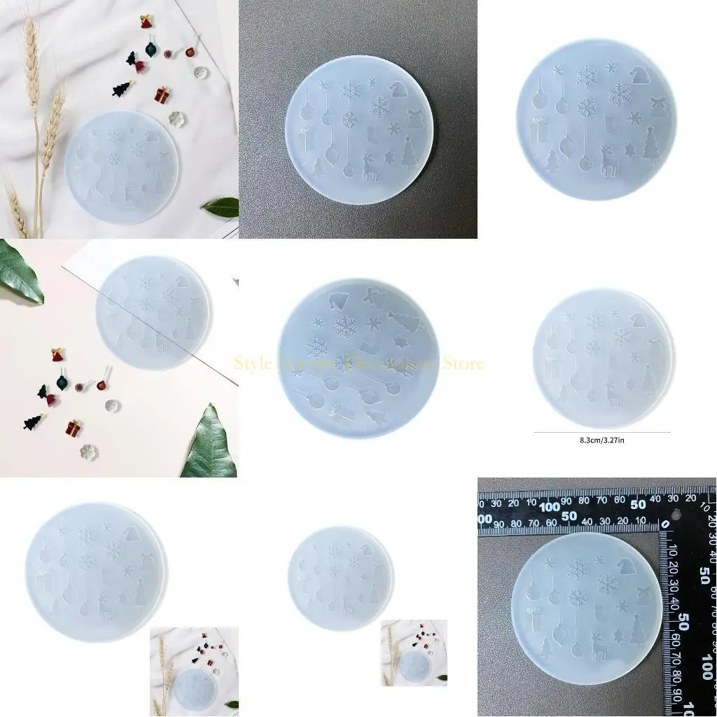 

D46E Reusable Christmas Snowflake Silicone Mould Resin Jewelry Craft Ornament Tool