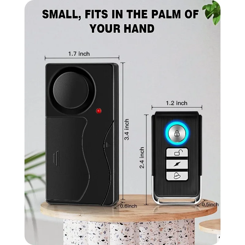 Anti-theft Alarm with Remote Control Wireless Vibration Alarm Door and Window Motorcycle Bicycle Safety Sensor System Smart Home