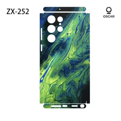 Colorful Decal Skin for Samsung Galaxy S23 S26 Ultra Plus S25 S24Ultra Back Screen Protector Cover Wrap Stones Sticker