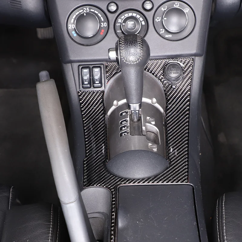 لميتسوبيشي الكسوف 2006-2011 لينة ألياف الكربون سيارة وحدة التحكم المركزية والعتاد التحول لوحة الكسوة ملصق اكسسوارات السيارات #5