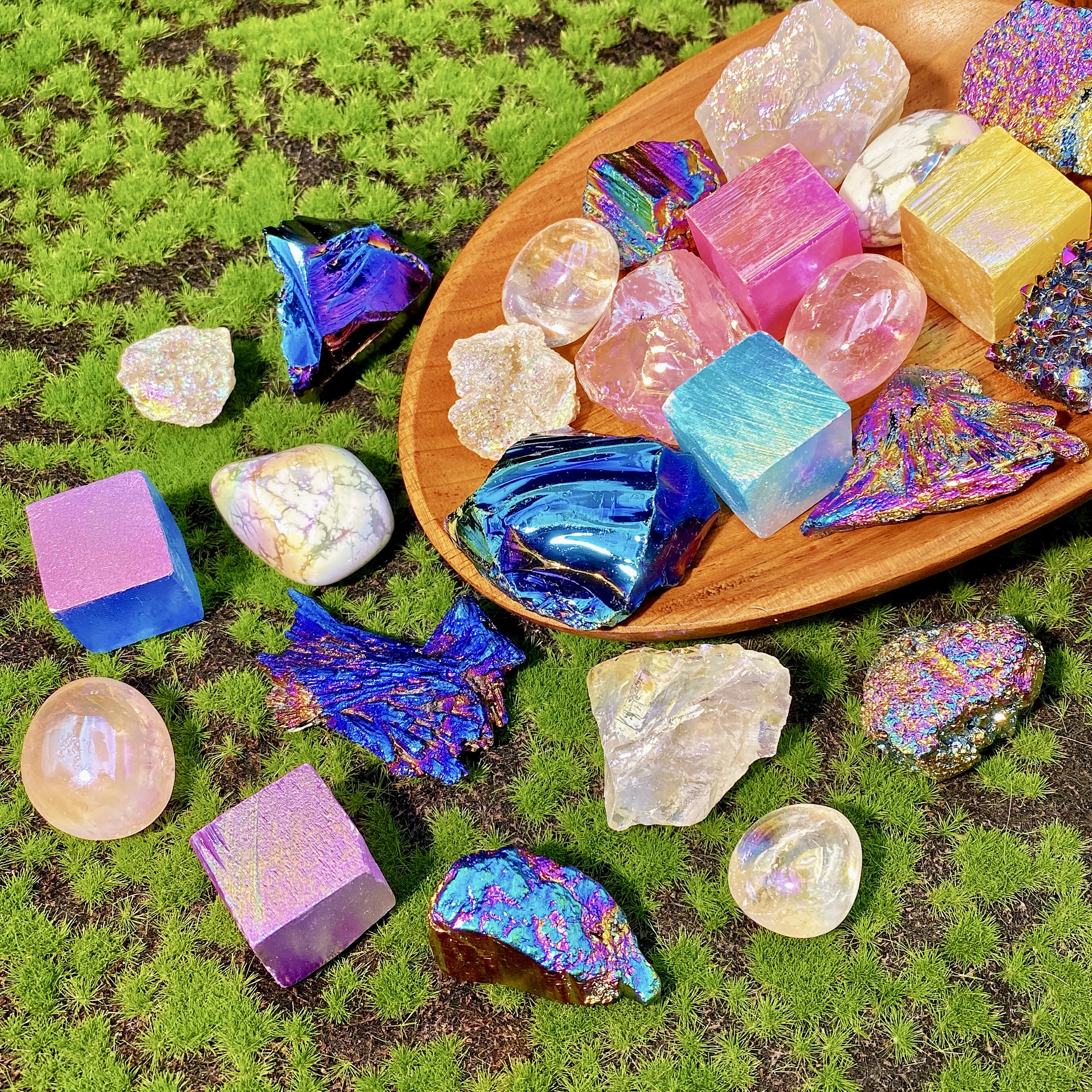 Mystery Box 100g/300g/500g Mixed Aura Raw Stone And Tumble Stone Blind Box,Exciting,Raw Stone And Tumble Stone Random Selection