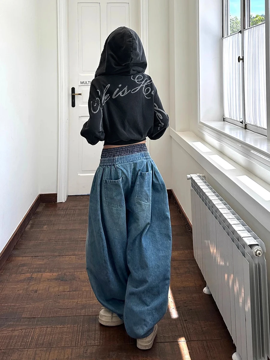 REDDACHiC Women's Graphic Full Zip Hoodies Jacket Zipper Pockets Letter Print Long Sleeve Cropped Hooded Top Grunge Streetwear