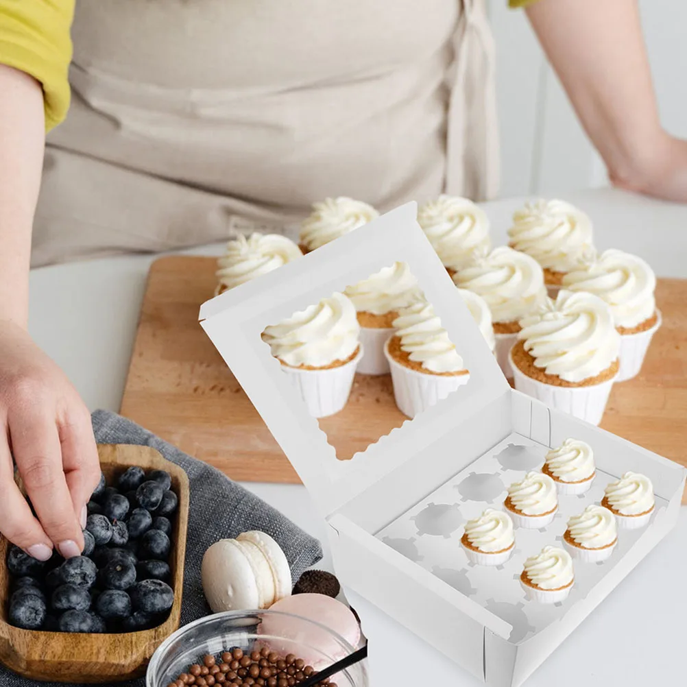 

10 Pcs Cupcake Wrappers Multi Function Packaging Box Muffin Pastry Paper Small Containers Egg Tart Safe Material Cake Storage