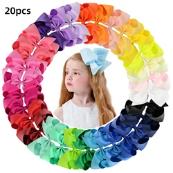 20pcs Sweet Random Color Bow Hair Clip Sets for Women Girls Handmade Bows Hairpins Holiday Hair Clip Baby Hair Accessories Gifts