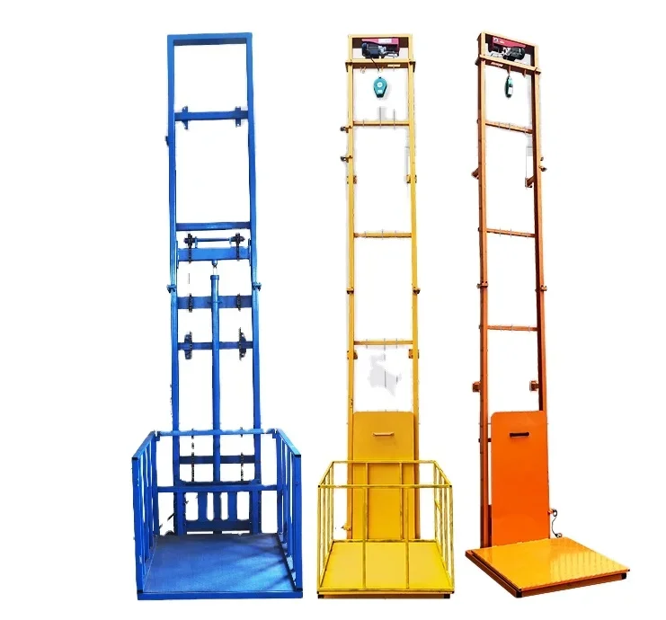 Warehouse hydraulic cargo lift hydraulic vertical wall mounted cargo lift