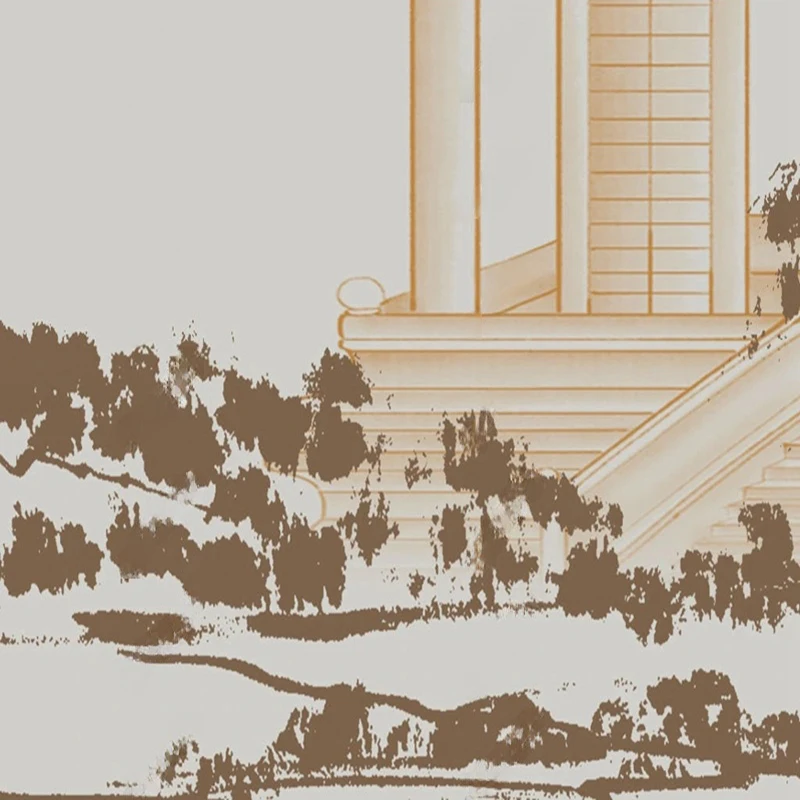 Benutzerdefinierte chinesische abstrakte Tinte Landschaft Wandbild 3D Home Decor Hintergrundmalerei für Wohnzimmer Schlafzimmer Heimwerker