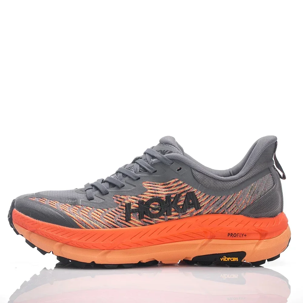 HOKA Mafate Speed 4 Women and Men Carbon Grey Black Non-slip Wear-resistant Lightweight Mesh Casual Sneakers Shoes