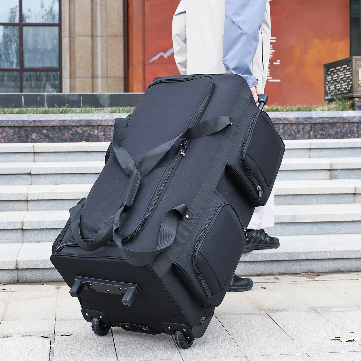 

Сумка-тележка для путешествий, багаж для авиаперевозок, вместительная сумка для кемпинга на открытом воздухе, портативная водонепроницаемая сумка для хранения одеял и путешествий