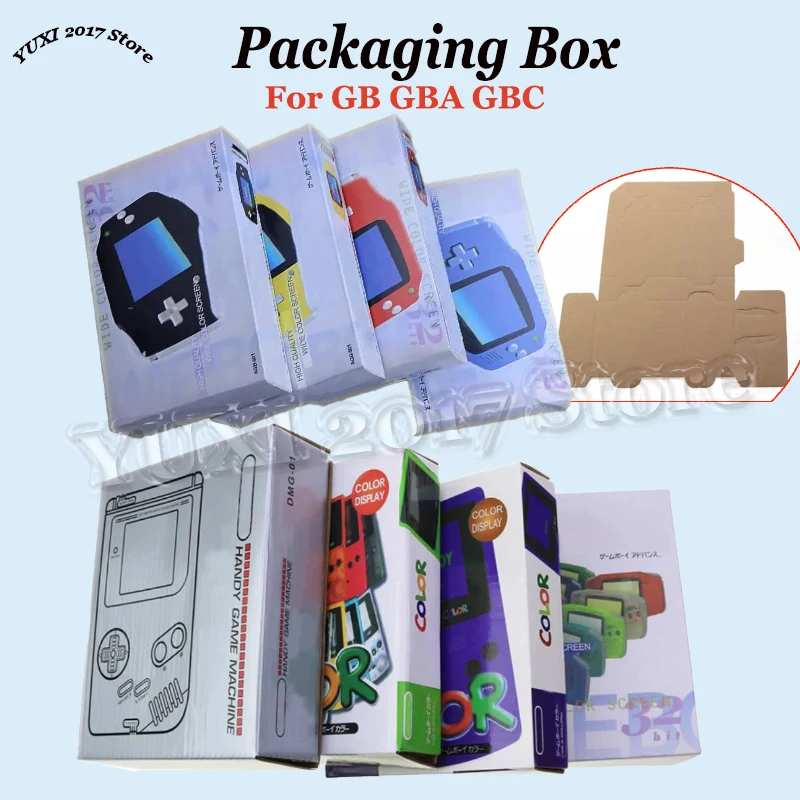 1 unidad para consola de juegos GBA GBC GB, nueva caja de embalaje de cartón para Gameboy Advance/Color, nueva caja protectora de embalaje